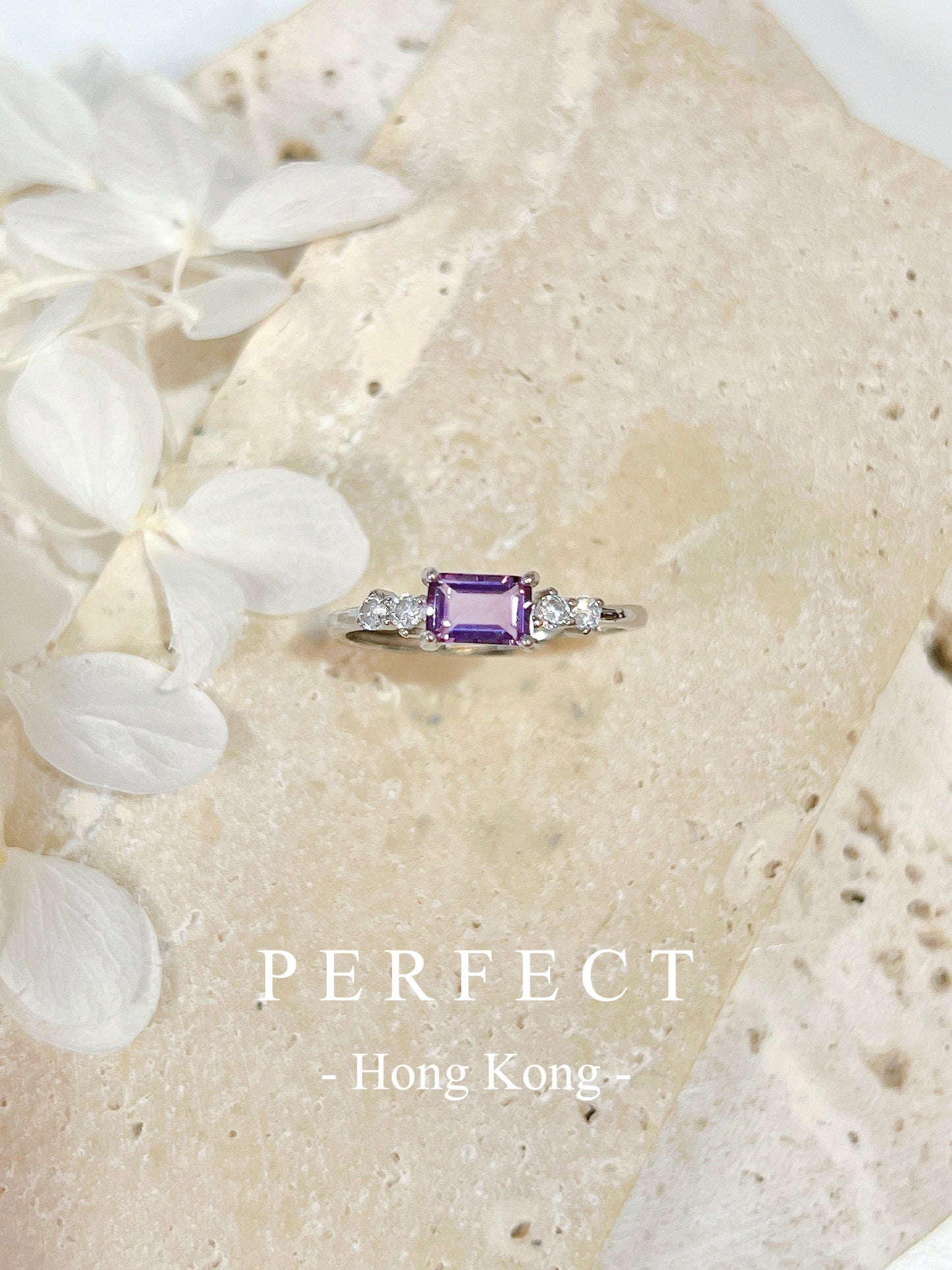 0.5ct Amethyst S925 Ring | 紫水晶方糖戒指✨💜
