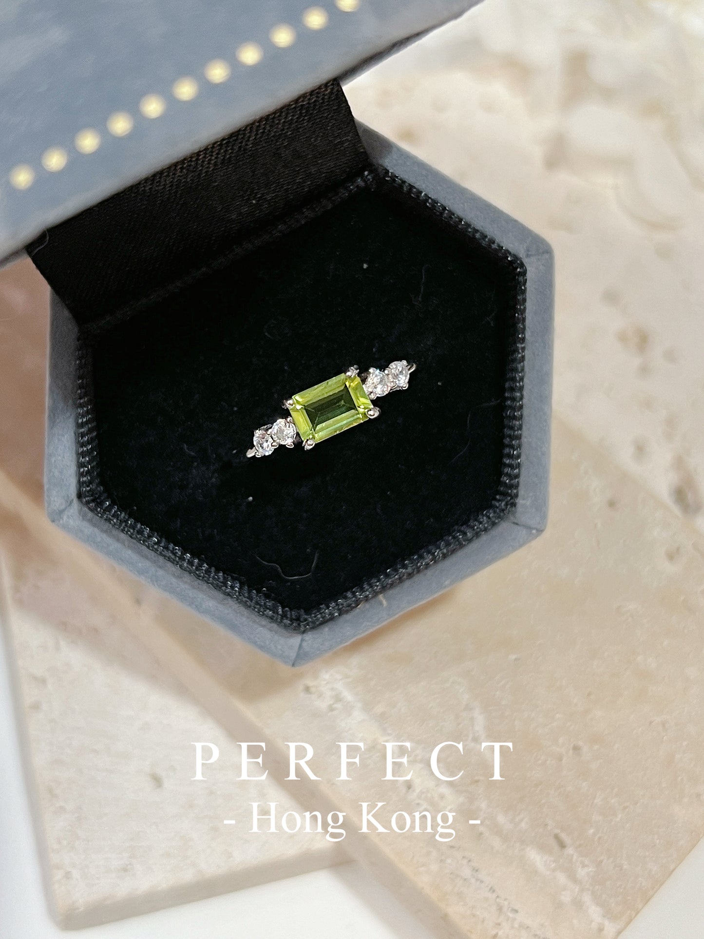0.5ct Peridot S925 Ring | 橄欖石方糖戒指✨💚