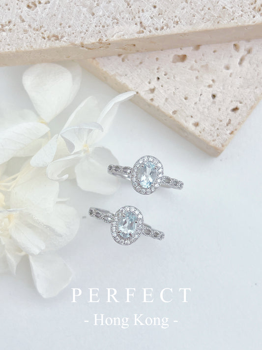 0.4ct Aquamarine S925 Ring | 海藍寶圍鑲戒指✨🩵