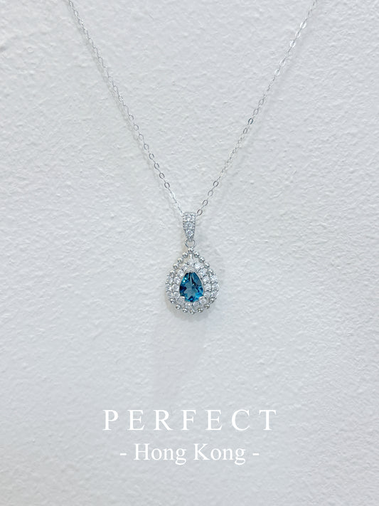 0.85ct London Blue Topaz S925 Necklace |倫敦藍托帕石水滴項鏈✨💙
