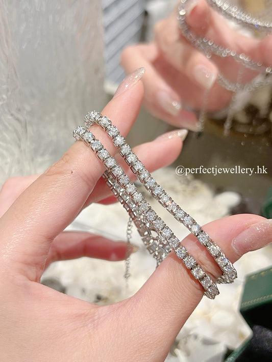 3mm Moissanite Brass Tennis Bracelet | 8ct 莫桑石網球手鏈✨
