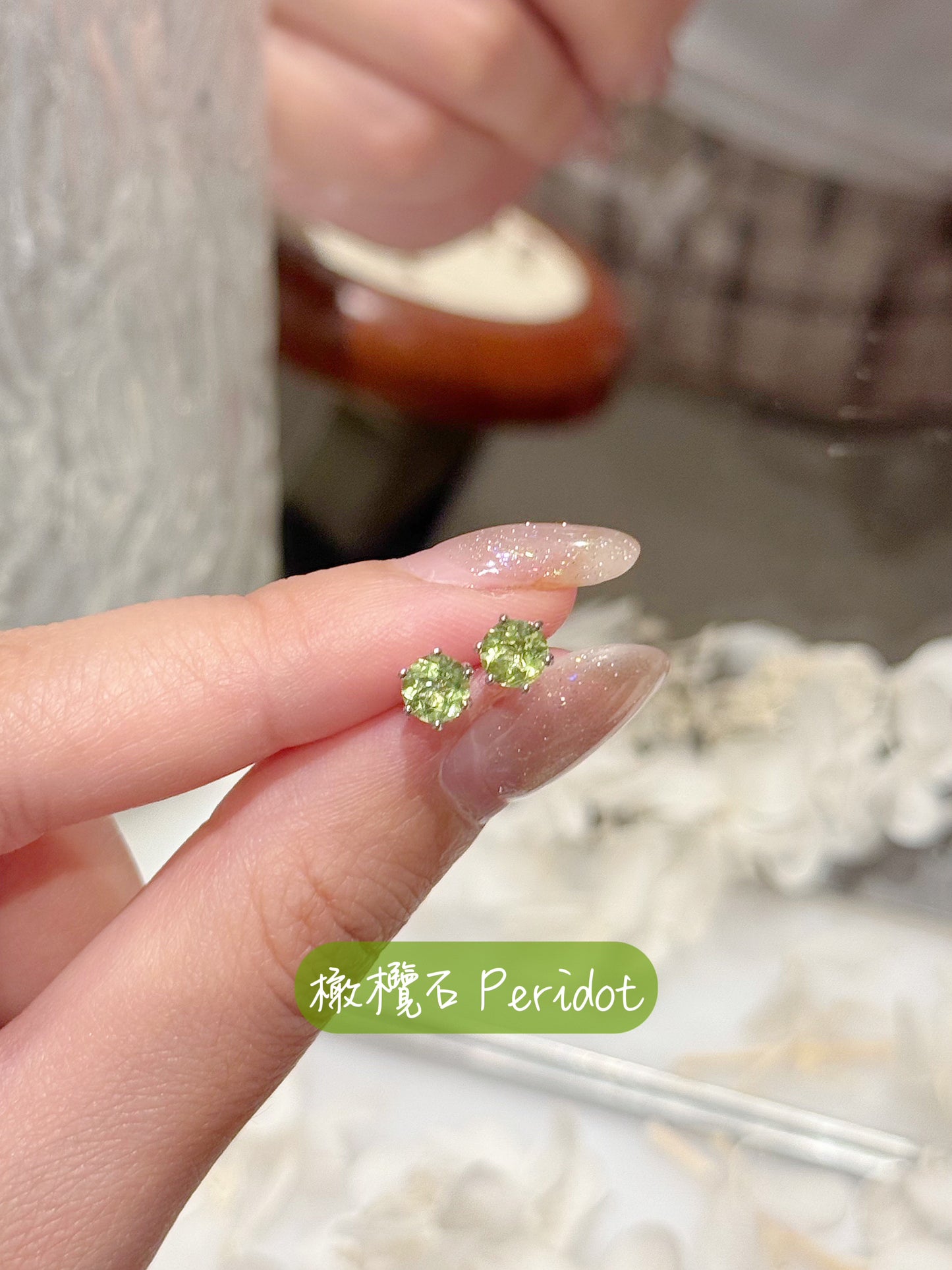 Birth Stone S925 Earrings | 誕生石六爪S925銀耳釘✨