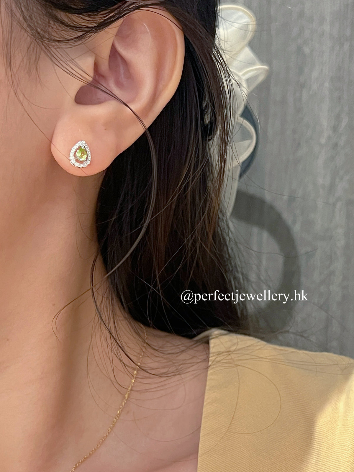 Water Drop Gemstone S925 Earrings | 水滴💧寶石圍鑲耳釘