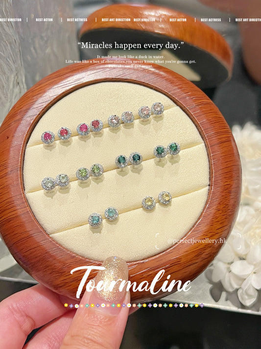 Tourmaline S925 Earrings ✨ 糖果彩碧璽耳釘🍭