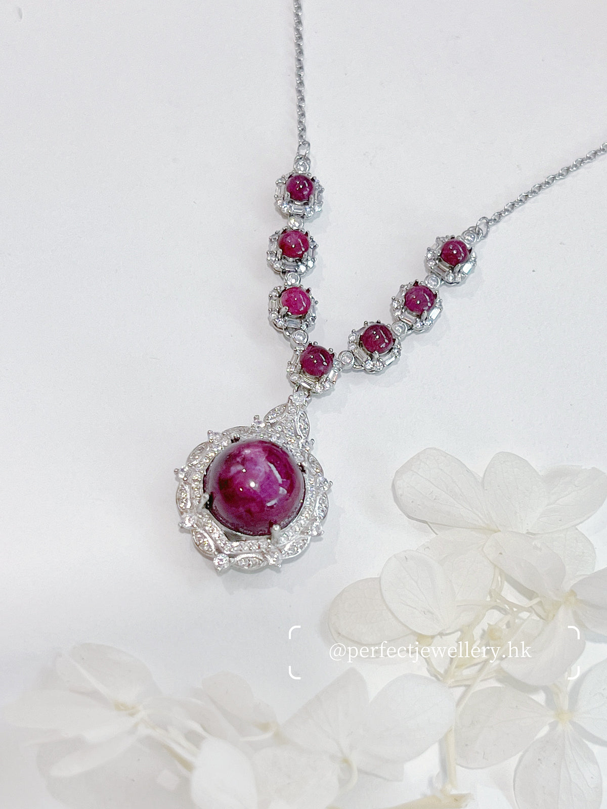Ruby S925 Necklace | 紅寶石華麗項鏈✨♥️