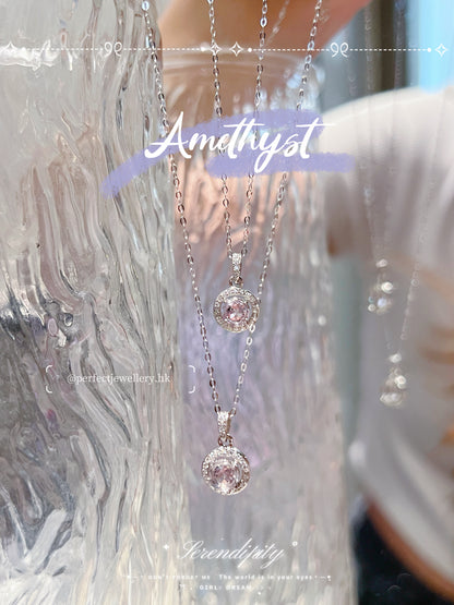 Amethyst 🔮 S925 Necklace | 夢幻薰衣草紫水晶🫧泡泡頸鏈✨ 💜