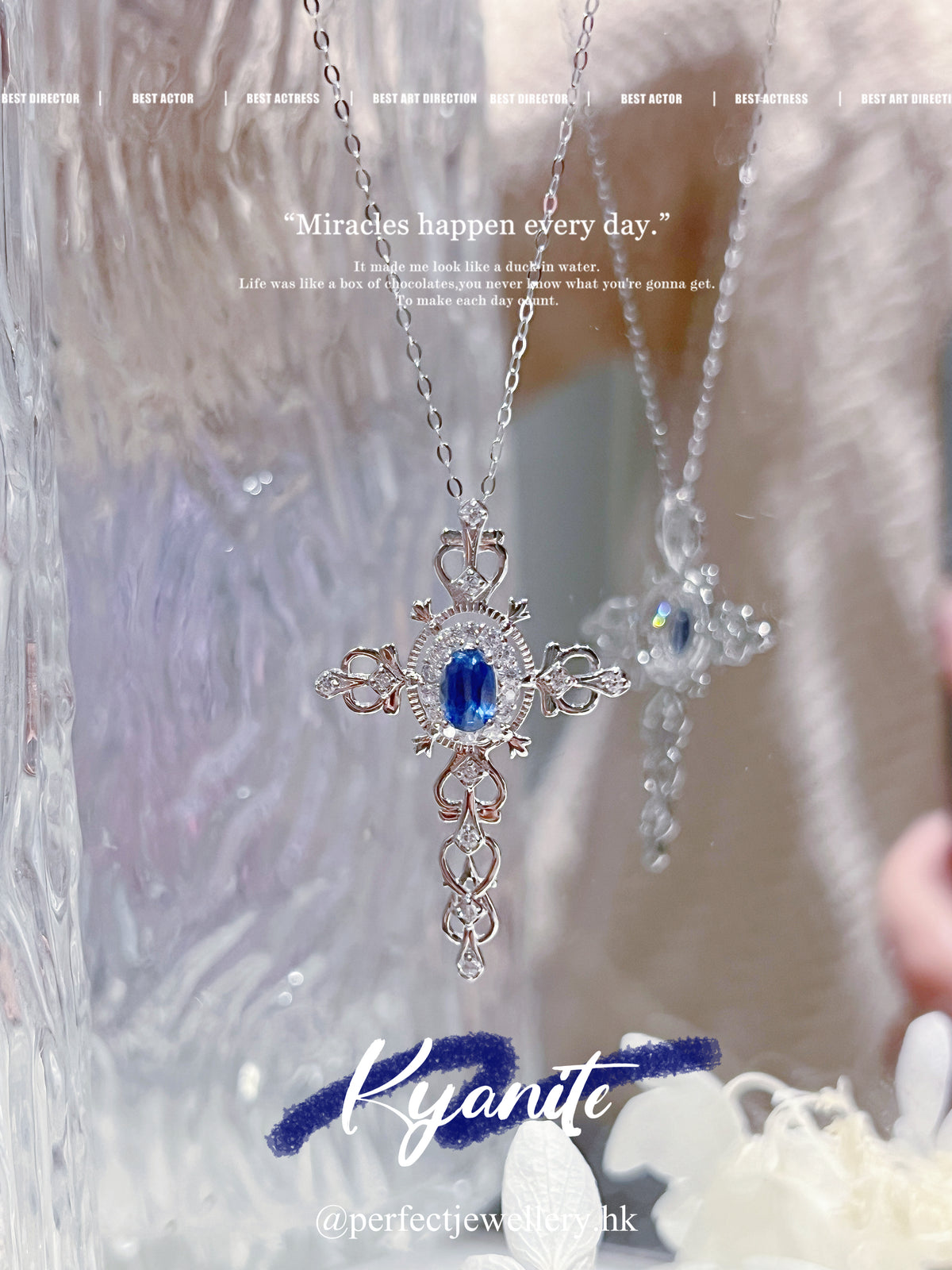 👑✨Kyanite Cross S925 Necklace | 皇家藍色藍晶石十字架項鏈✨💙