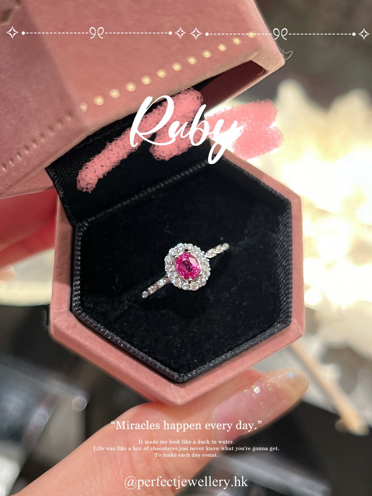 ✨Ruby S925 Ring | 紅寶石♥️圍鑲戒指✨