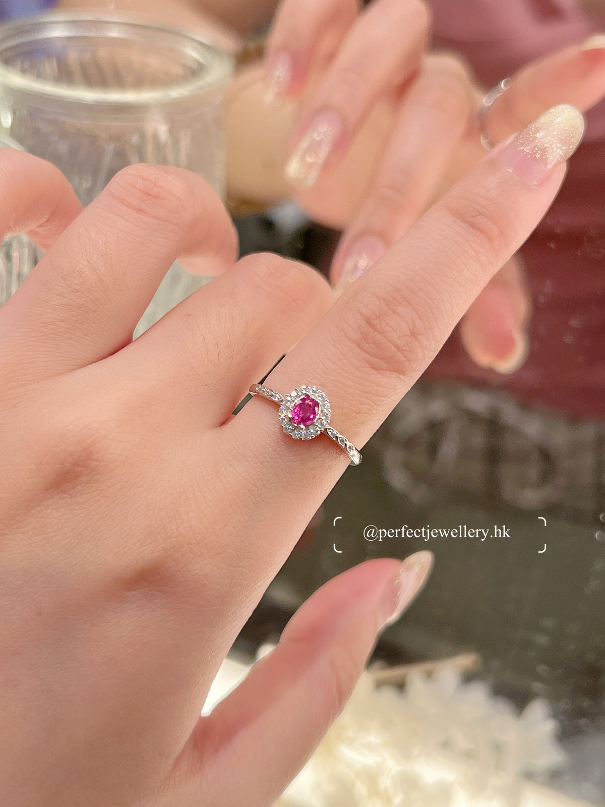✨Ruby S925 Ring | 紅寶石♥️圍鑲戒指✨