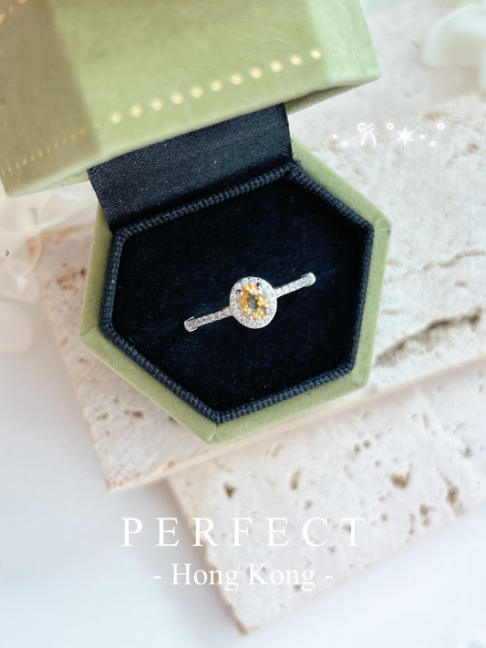 ✨Citrine S925 Ring | 黃水晶💛圍鑲戒指✨