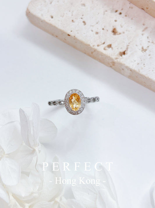 0.45ct Citrine S925 Ring |黃水晶圍鑲戒指💛✨