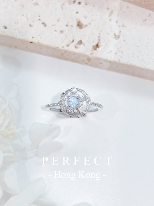 0.25ct Aquamarine S925 Ring |海藍寶星軌戒指💫✨