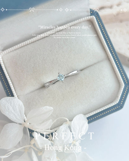 ✨Aquamarine Ice Cube S925 Ring | 海藍寶🧊方糖戒指✨