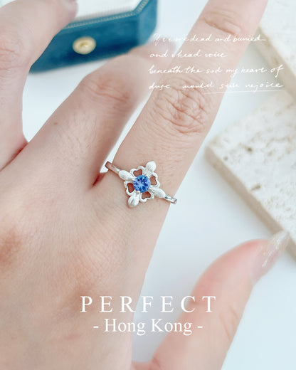 ✨Tanzanite Iris S925 Ring | 坦桑石鳶尾花⚜️戒指✨