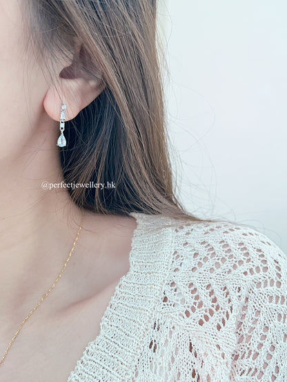 Calista ✨Aquamarine S925 Earrings | 海藍寶靈動耳釘✨🩵
