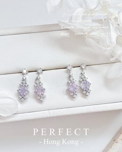 💜✨Amethyst S925 Earrings | 紫水晶滿天星耳釘✨💫