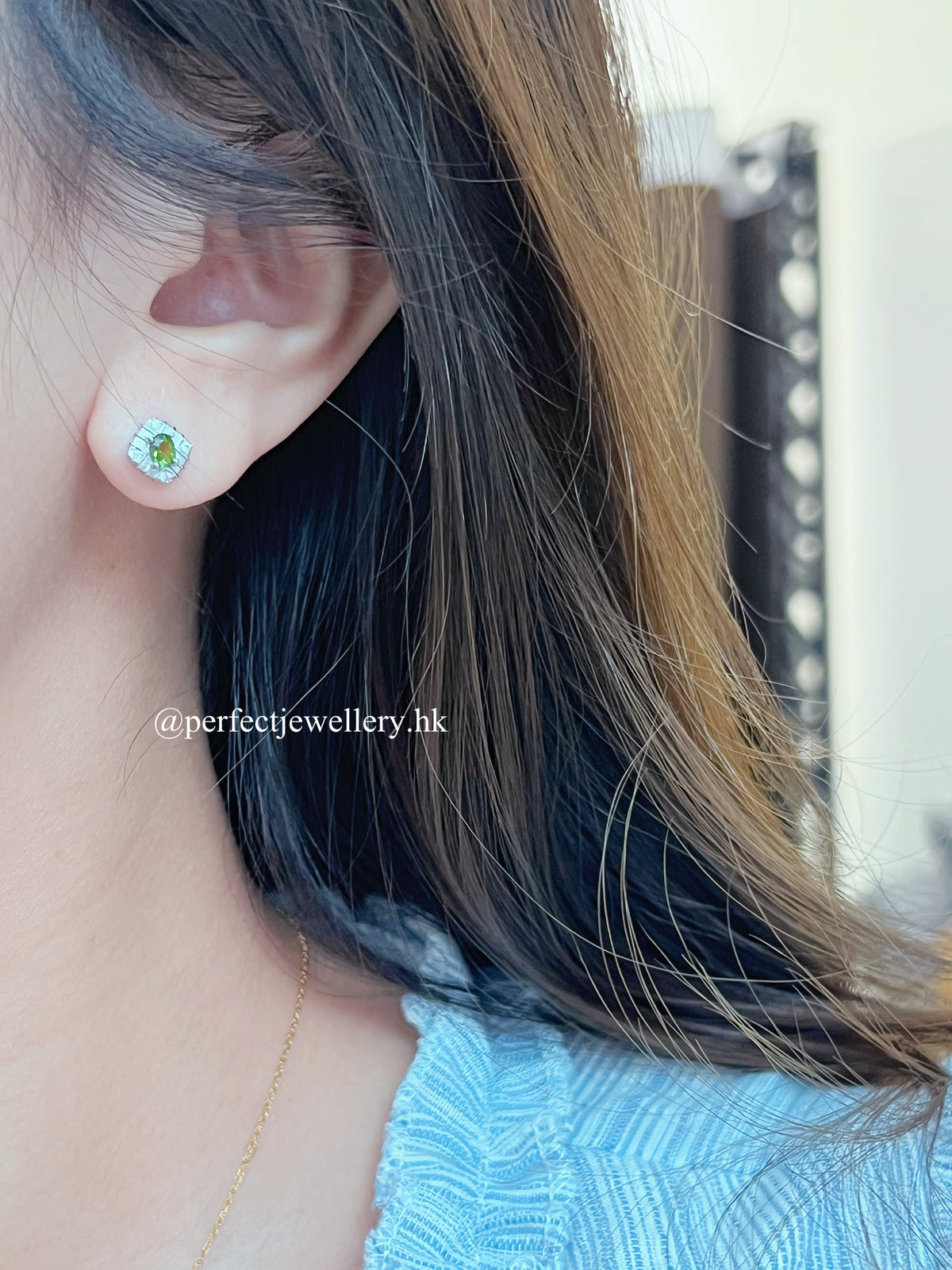 ✨💚Green Tourmaline S925 Earrings | 綠碧璽方形耳釘✨💠