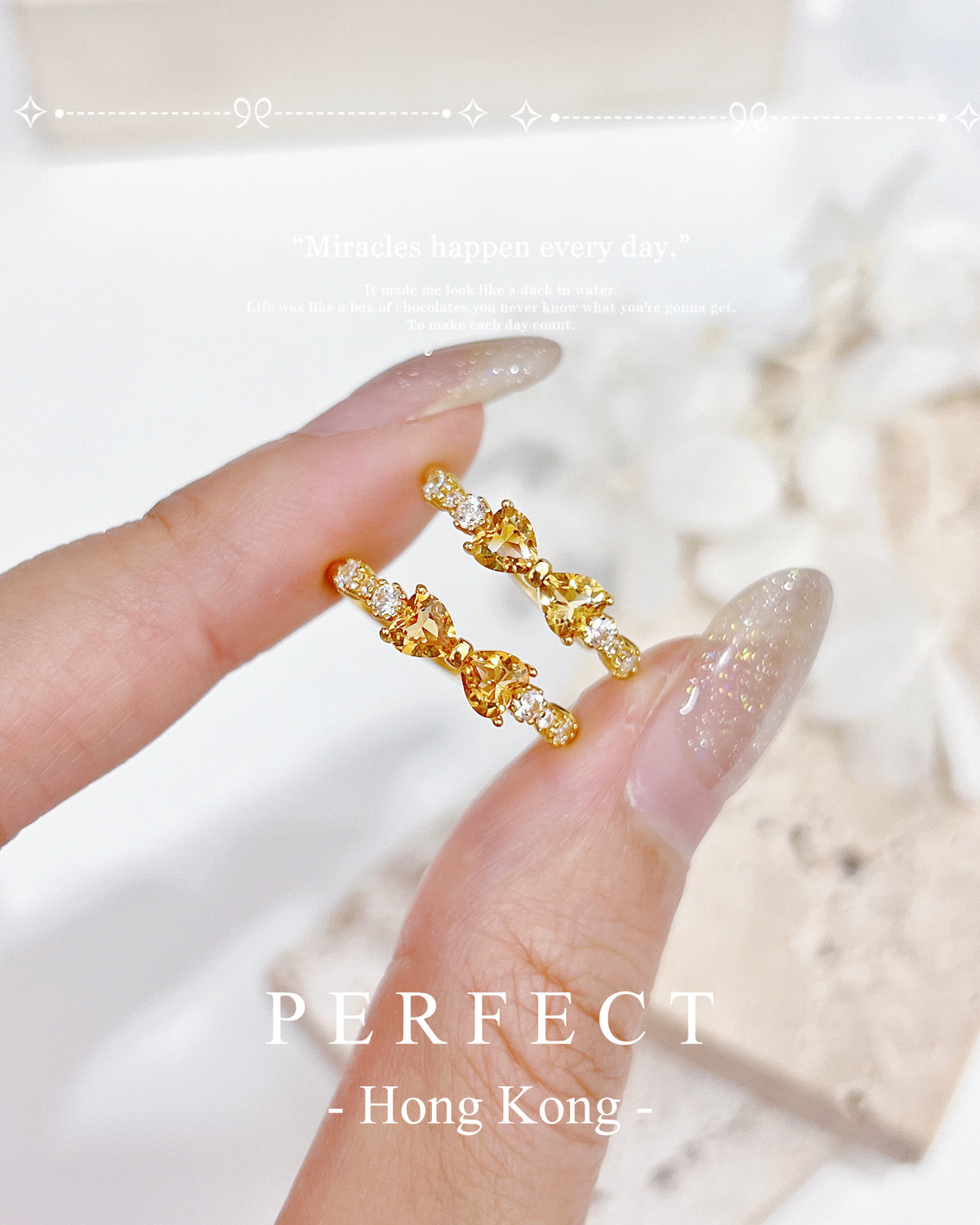 ✨🎀Citrine Ribbon S925 Ring | 黃水晶💛 蝴蝶結戒指✨