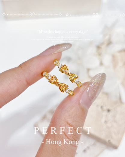 ✨🎀Citrine Ribbon S925 Ring | 黃水晶💛 蝴蝶結戒指✨