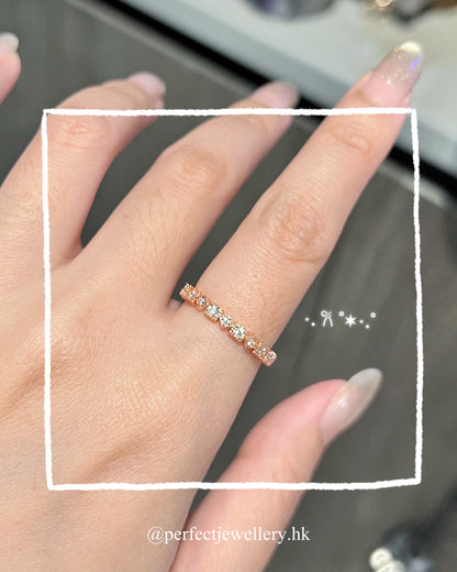 Lace Cubic Zirconia S925 Ring✨｜高碳鑽蕾絲方玫瑰金S925戒指