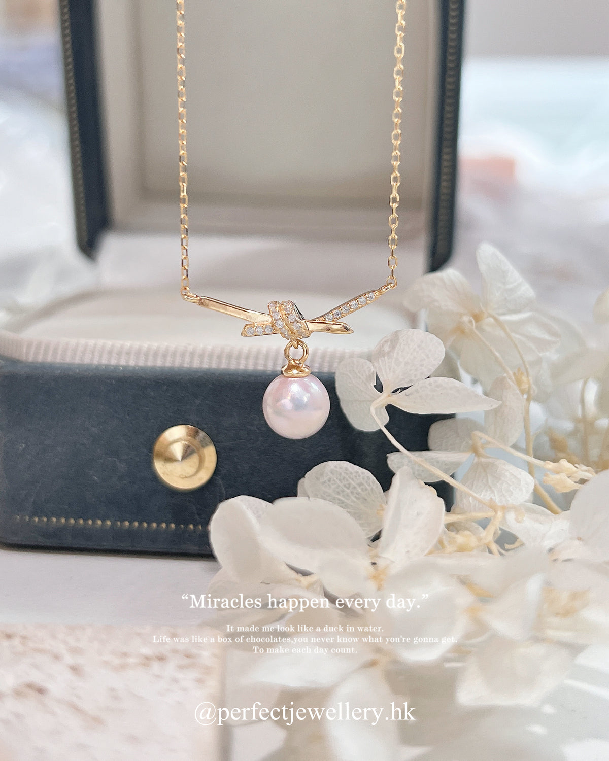 ✨6.5mm Akoya S925 Necklace | 日本櫻花粉akoya 珍珠繩結頸鏈✨🌸