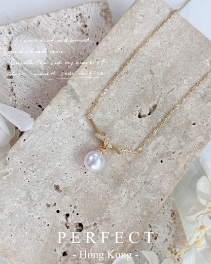 ✨6.5mm Akoya S925 Necklace | 日本櫻花粉akoya 珍珠繩結頸鏈✨🌸