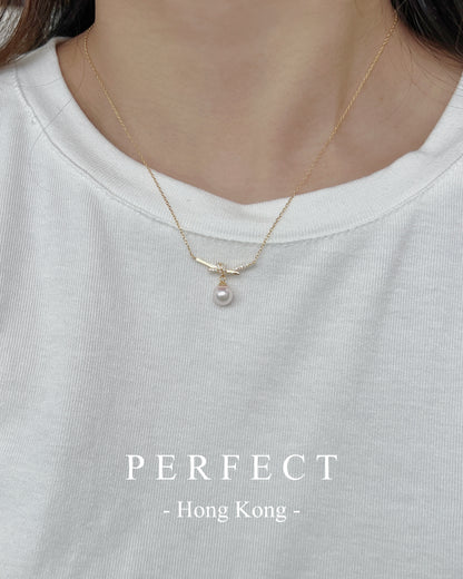 ✨6.5mm Akoya S925 Necklace | 日本櫻花粉akoya 珍珠繩結頸鏈✨🌸