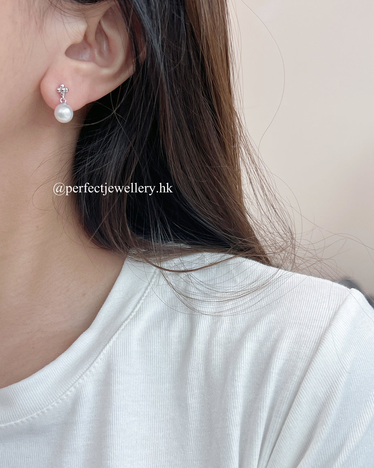 7.5mm Japanese Akoya S925 Earrings | Akoya氣球四葉草耳釘