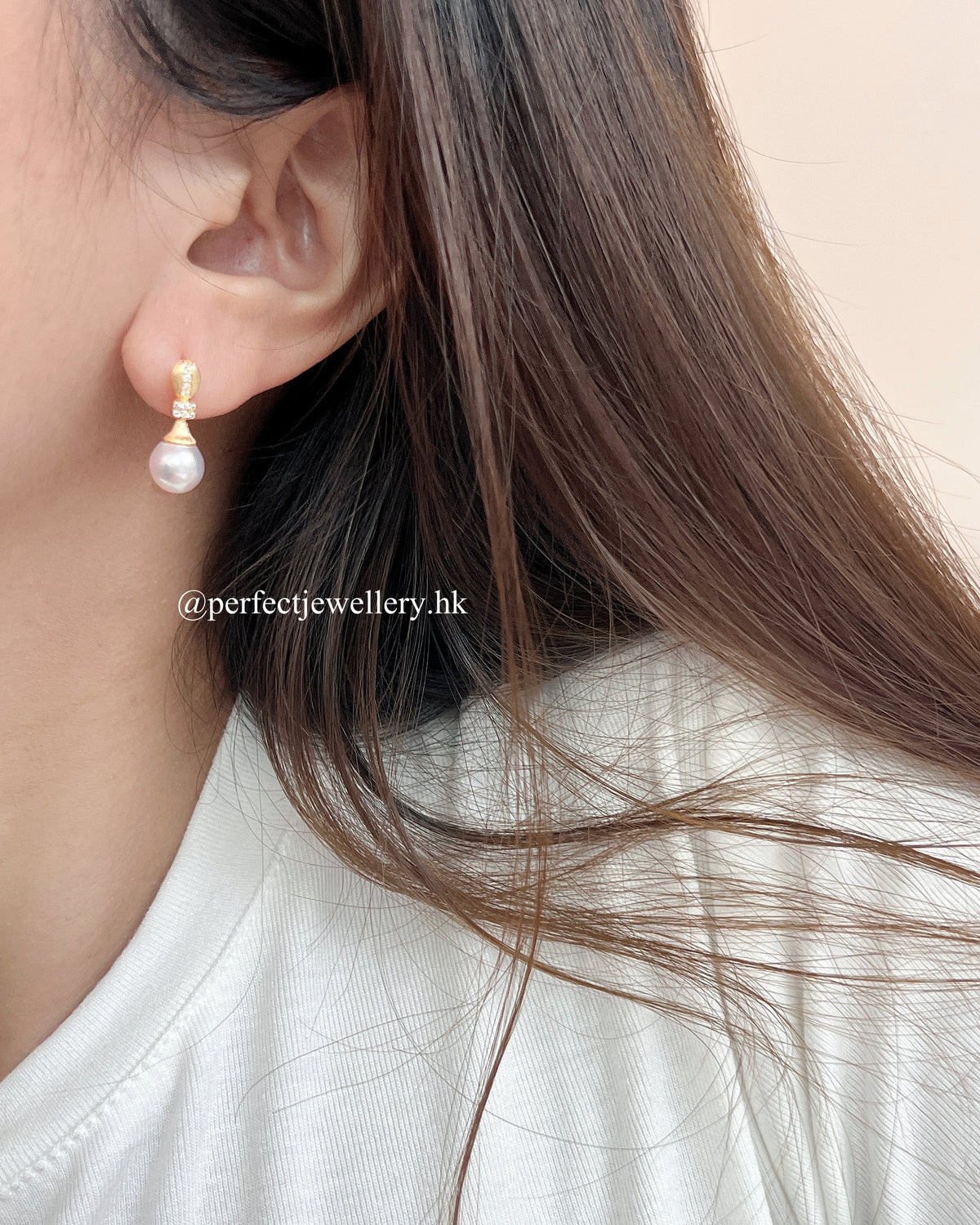 Japanese Akoya Balloon S925 Earrings | 日本Akoya 拉絲熱氣球耳釘