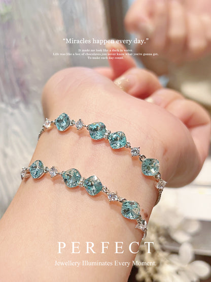 Ocean Blue Brass Bracelet｜ 奧地利水晶碧藍手鏈✨