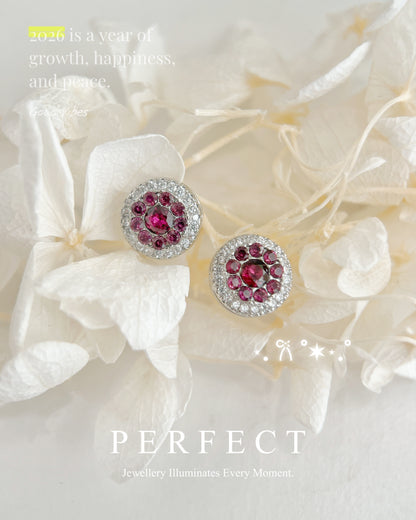 ✨Purple Garnet Earrings🔮 | 紫牙烏滿鑲耳釘💜✨
