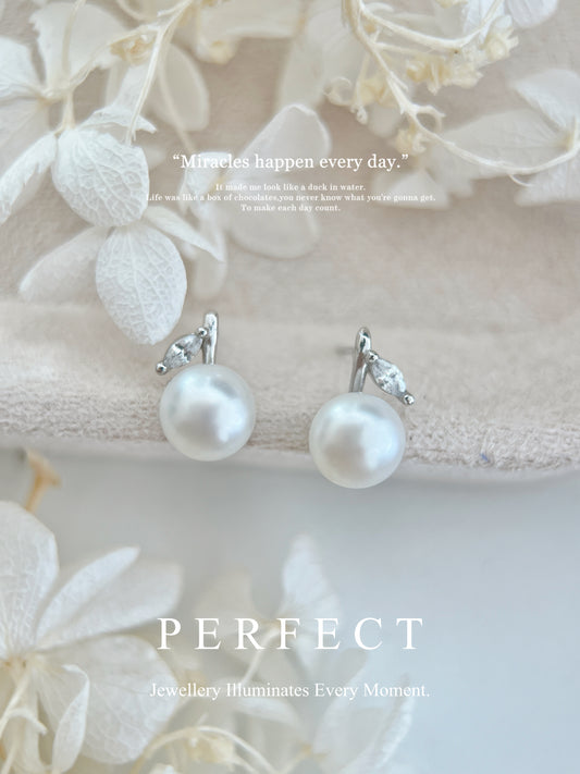 7.5-8mm Freshwater Pearl S925 Earrings | 淡水珍珠橘子🍊耳釘