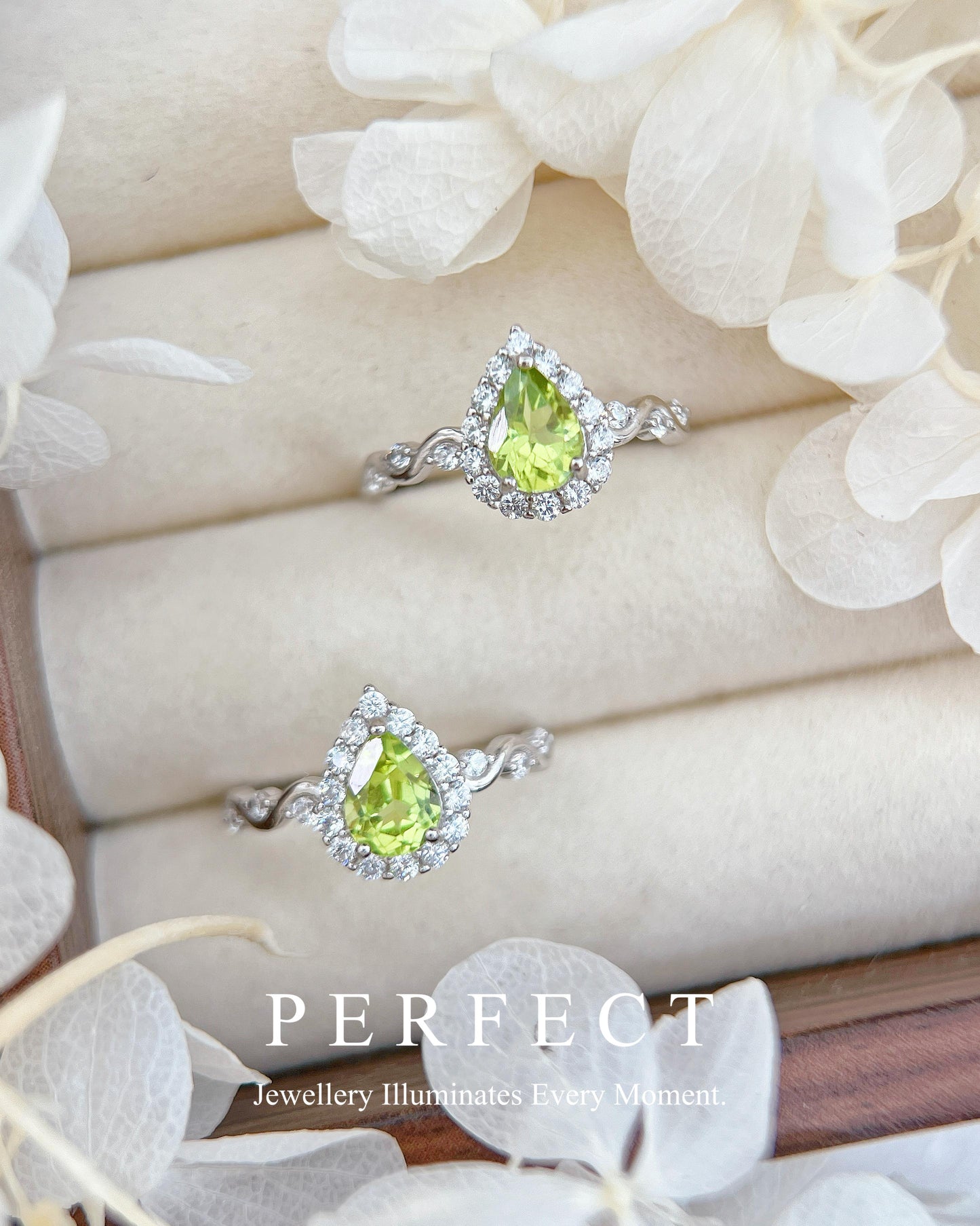 ✨Peridot💧S925 Ring🩵 |🫒橄欖石水滴s925戒指✨
