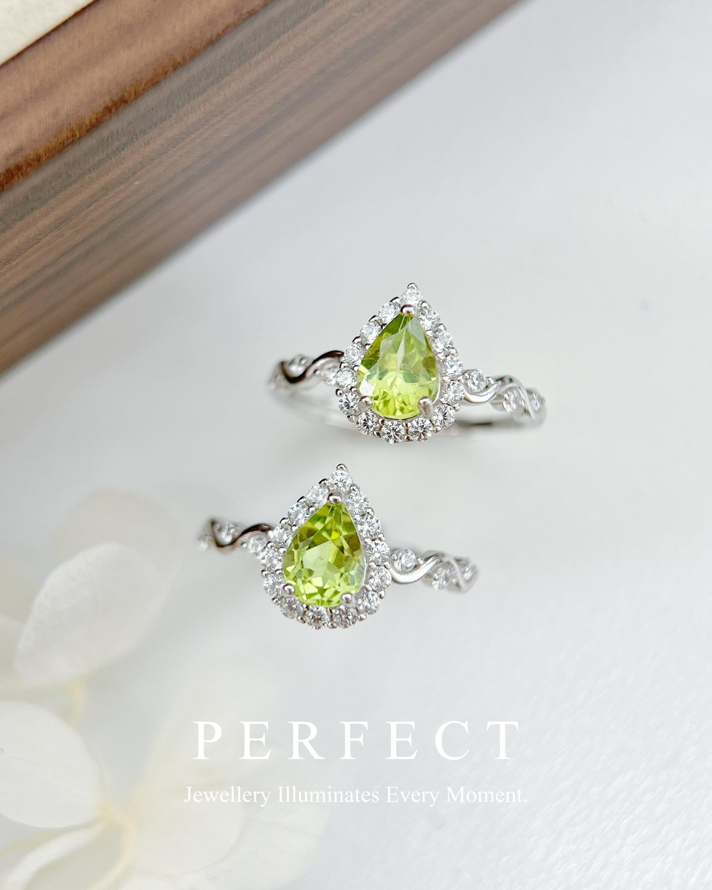 ✨Peridot💧S925 Ring🩵 |🫒橄欖石水滴s925戒指✨
