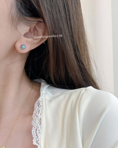 ✨Grey Moonstone S925 Earrings |🌙灰月光石s925耳釘✨🐈‍⬛