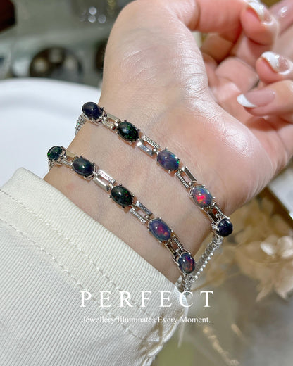 ✨Black Opal Brass Bracelet📎｜黑澳寶格仔手鍊✨🖤