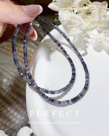 ✨3mm Iolite Necklace | 切割菫青石項鍊✨🔮