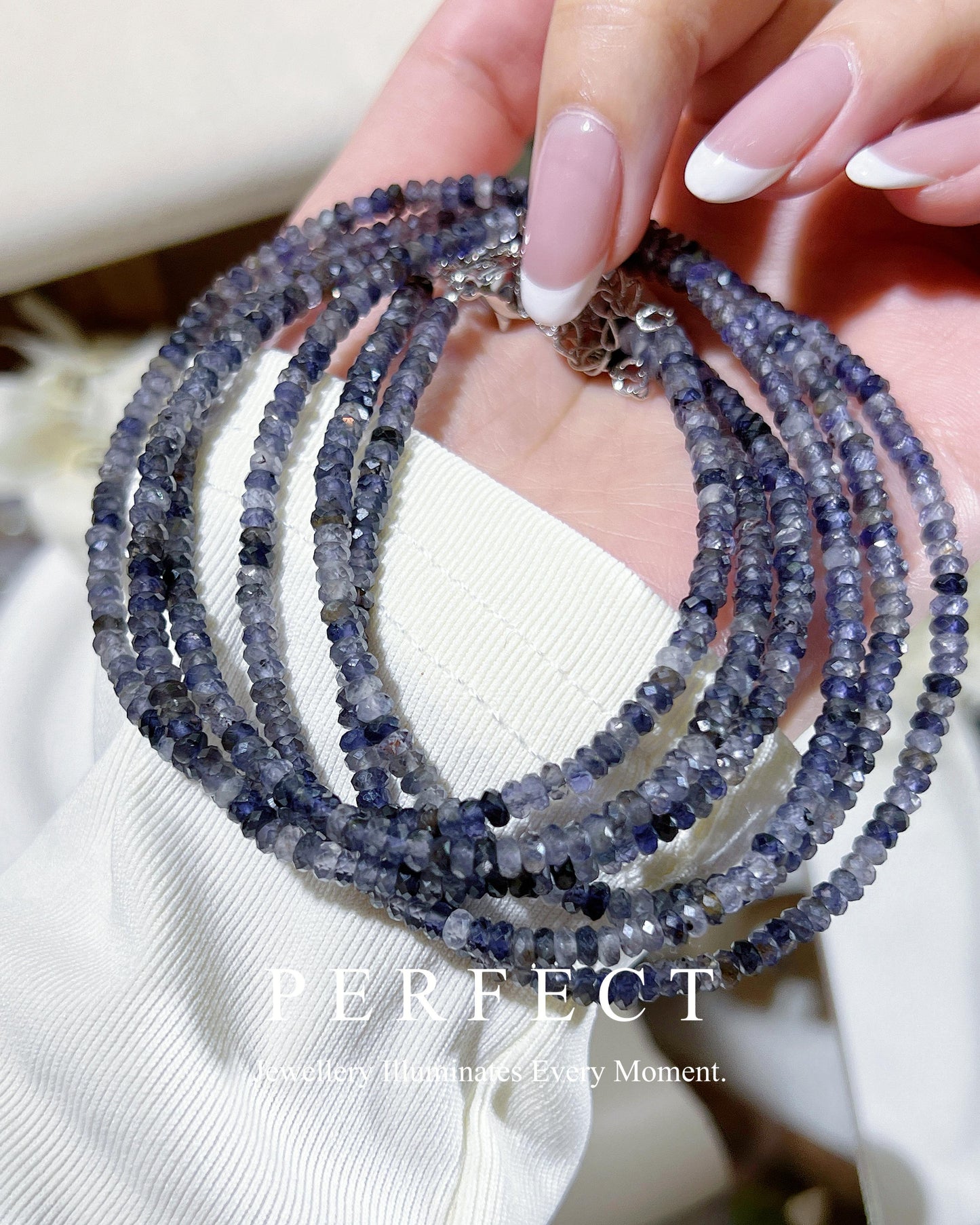 ✨3mm Iolite Necklace | 切割菫青石項鍊✨🔮