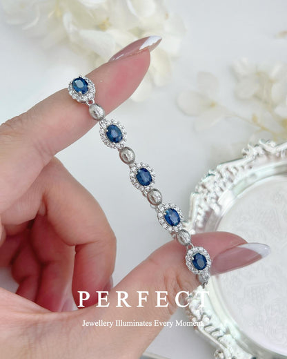 ✨2ct Blue Sapphire Stella S925 Bracelet | 藍寶石星辰💫S925手鍊✨