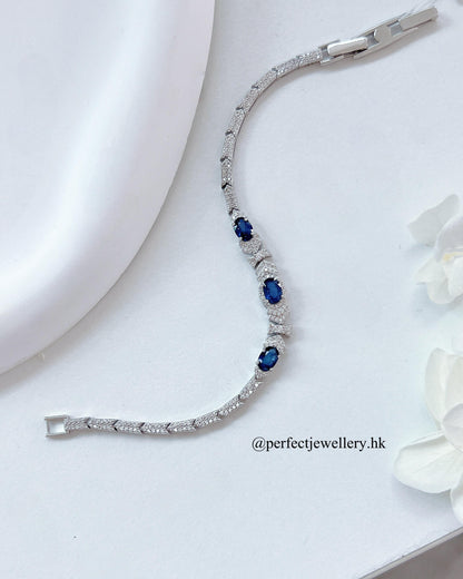 ✨1.7ct Blue Sapphire 💙S925 Bracelet | 藍寶石🌊s925銀手鍊✨🧊