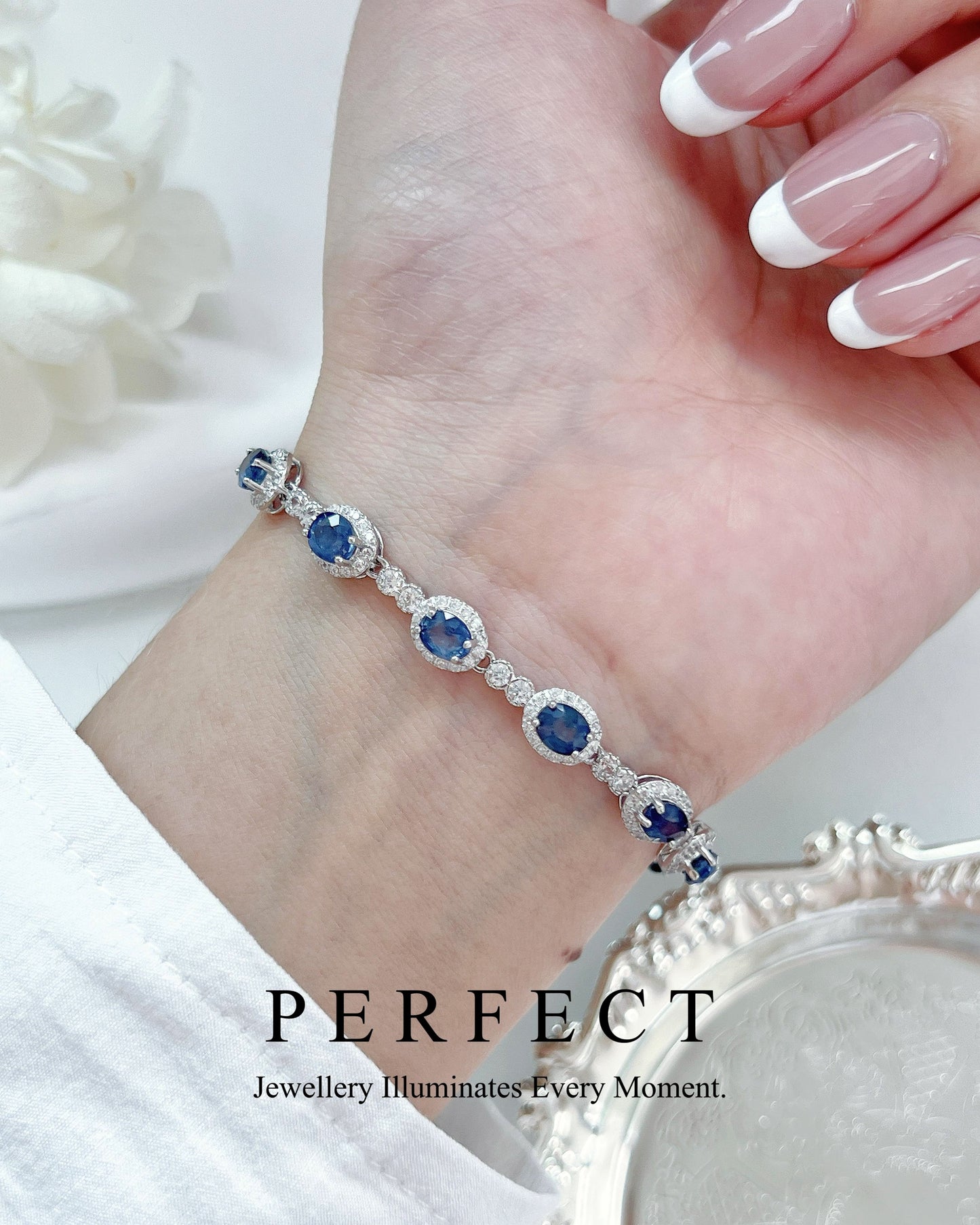 ✨4ct Blue Sapphire S925 Bracelet | 藍寶石s925銀手鍊✨💙