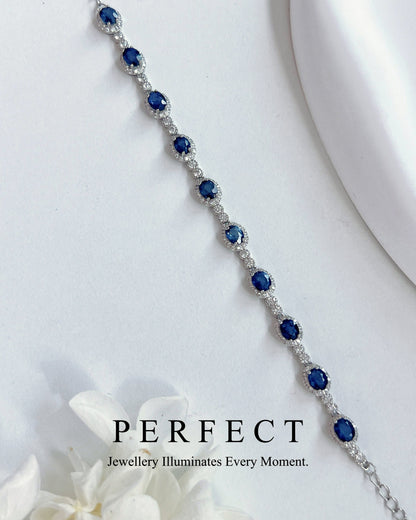 ✨4ct Blue Sapphire S925 Bracelet | 藍寶石s925銀手鍊✨💙