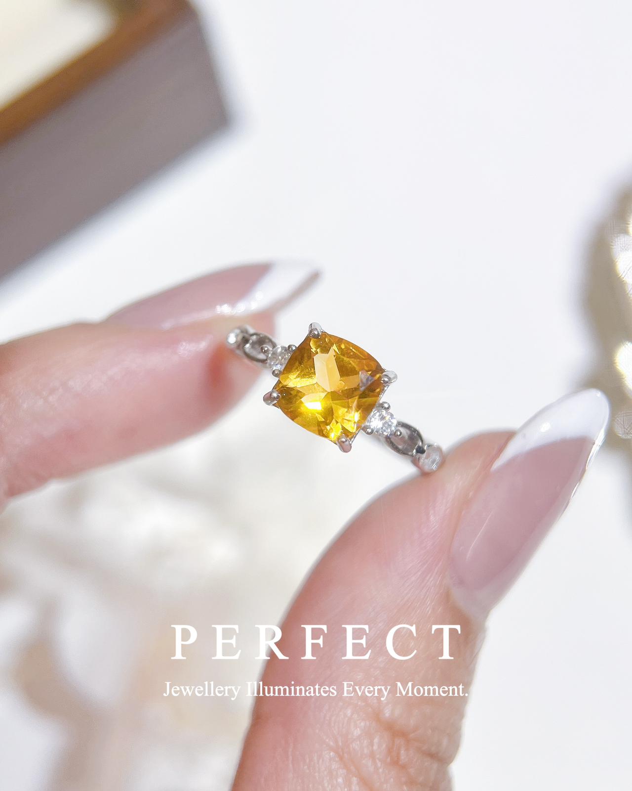 ✨Citrine Trilogy S925 Ring |黃水晶💛三石鏤空戒指✨