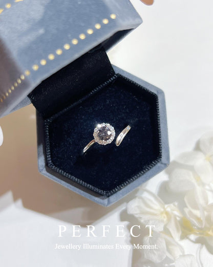 ✨🐈‍⬛Grey Spinel S925 Ring | 灰尖晶開口戒✨🩶