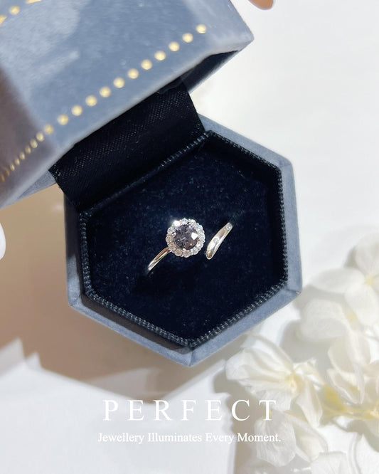 ✨🐈‍⬛Grey Spinel S925 Ring | 灰尖晶開口戒✨🩶