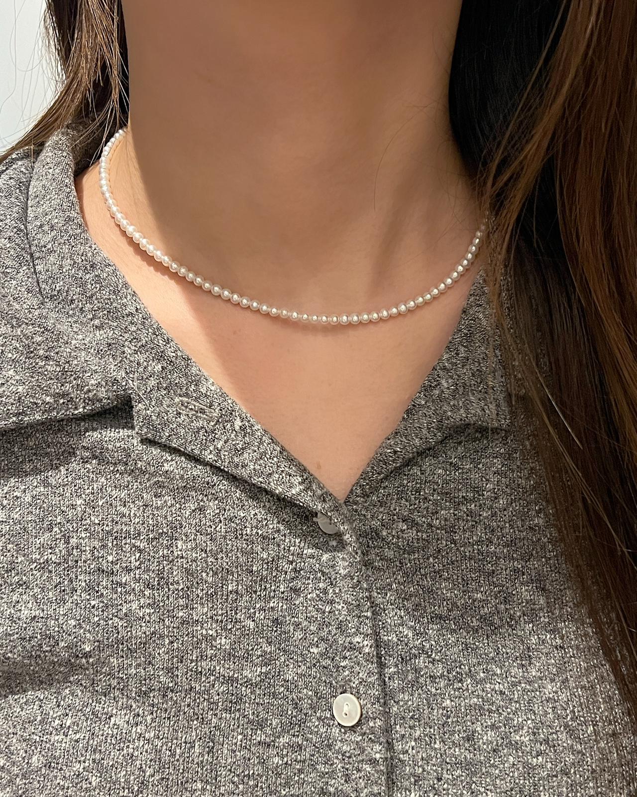 ✨3-3.5mm Gem Luster Freshwater Pearl Necklace | 寶石光baby珠串鏈✨💎