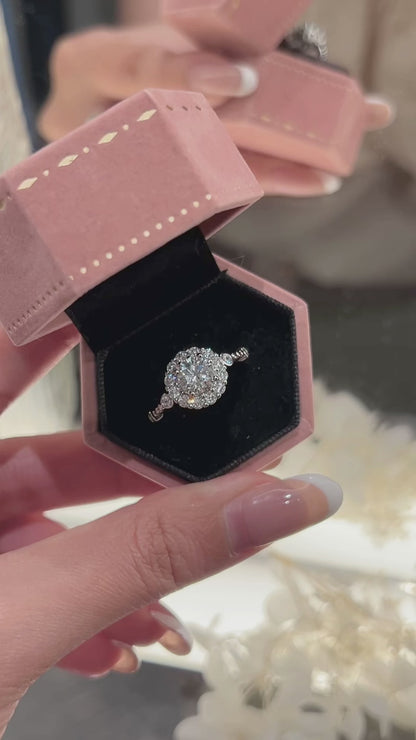 1ct Moissanite Ring | 1卡莫桑石太陽花🌻戒指
